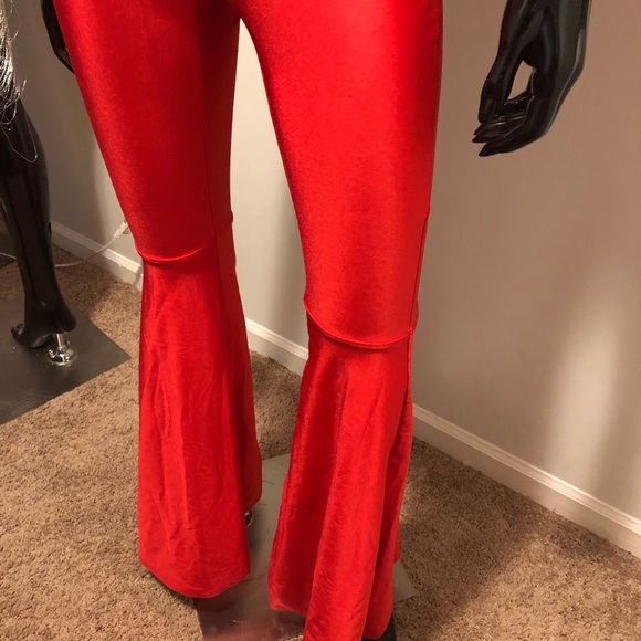 Red Bellbottom Jumpsuit - Picture 7 of 12